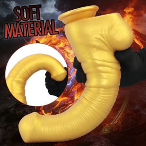 Gele Siliconen Fantasie Realistische Horse Penise - Diepe Penetratie & Stimulatie Sex Toys