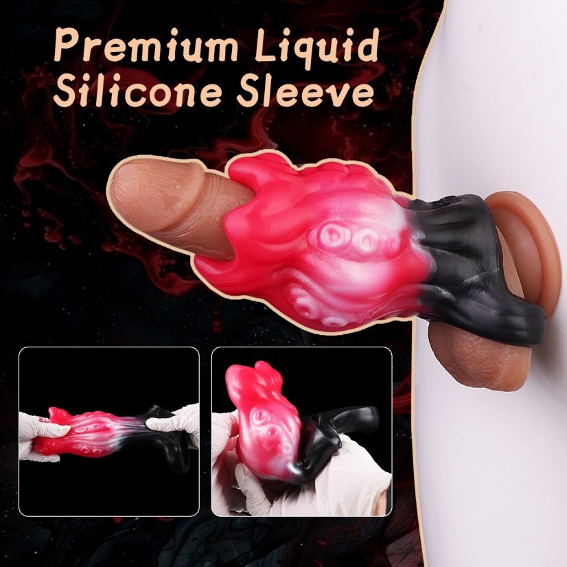 Fantasie Alien Cock Sleeve met Fixerende Penisrinf – Vergroting en Verdikking voor de Man - Afbeelding 11