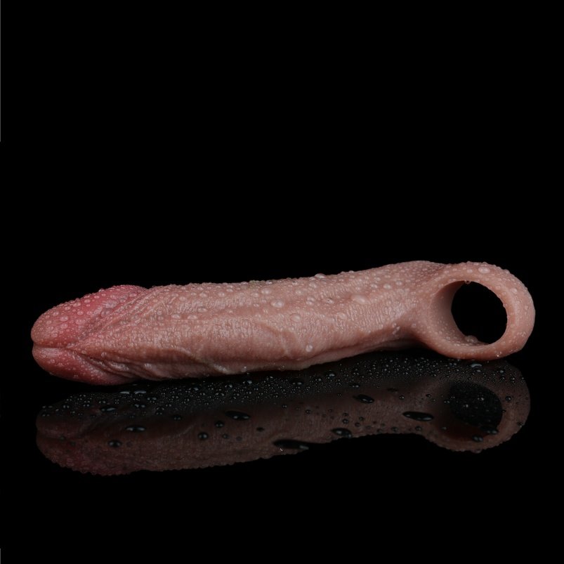 Levensechte Siliconen Cock Sleeve voor Micropenis - Verlengende en Verdikkende Peniskoker met Realistische Textuur - Afbeelding 7