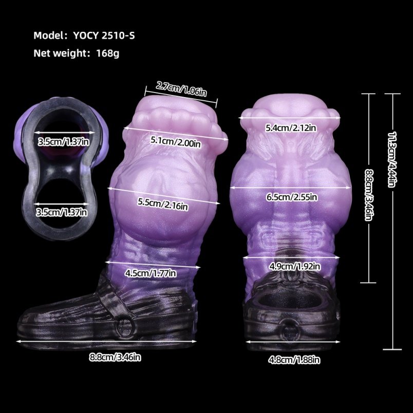 Gemini said Fantasie Siliconen Paard Dicksleeve - Vertraging van de Erectie & Stevige Penisrinf - Afbeelding 6