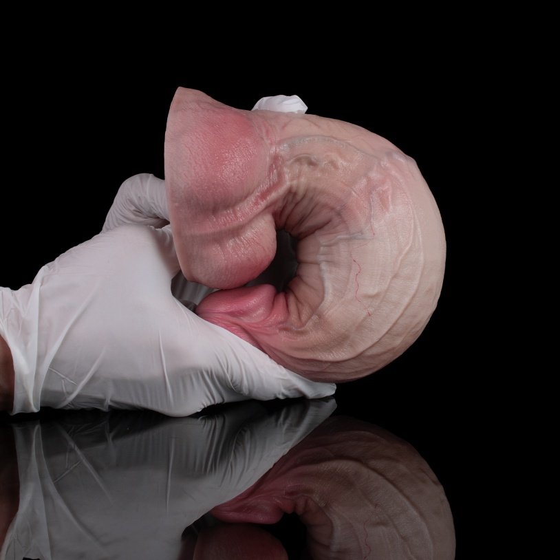 Realistische Dildo met Dubbellaags Siliconen-Handsfree 'Grote Lul' met Zuignap - Afbeelding 6